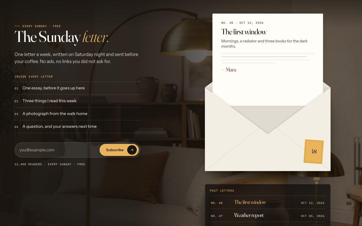 Afterword Framer template — screens 2 of 3