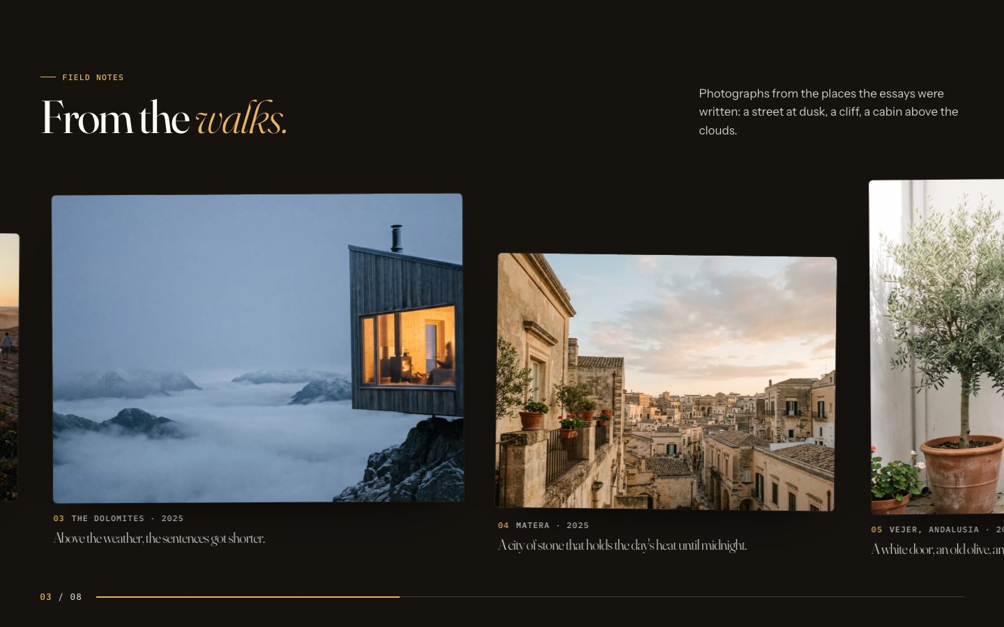 Afterword Framer template — screens 3 of 3