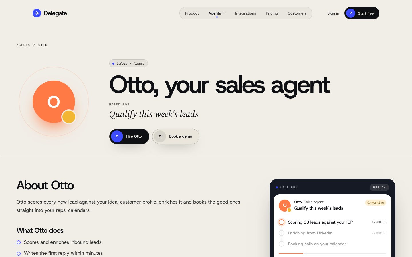 Delegate Framer template — screens 2 of 3