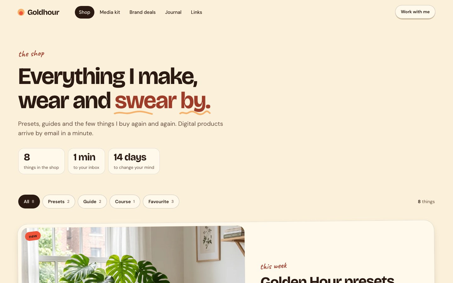 Goldhour Framer template — screens 1 of 3