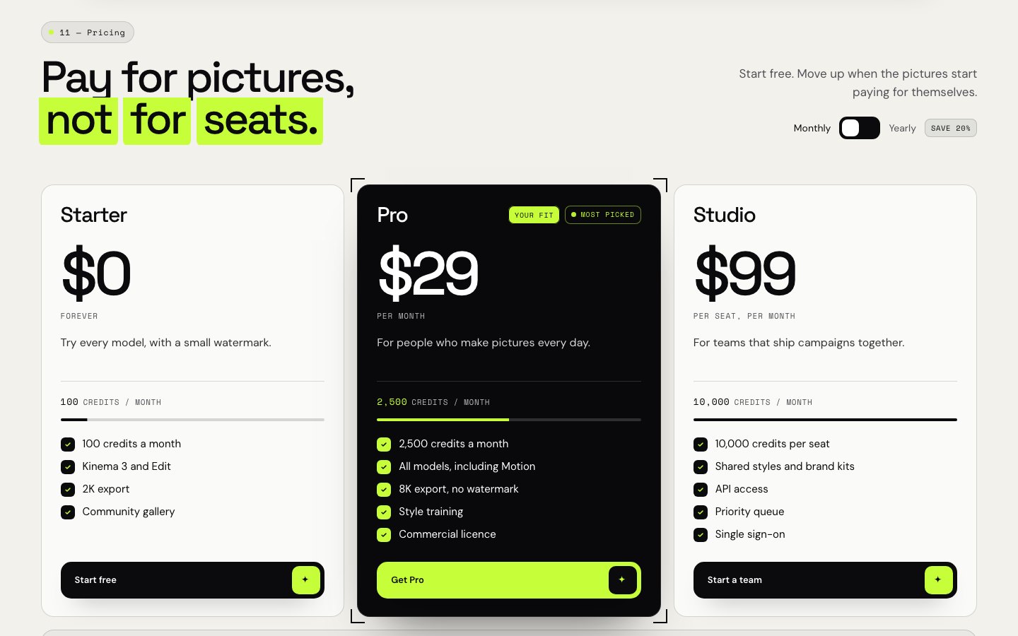 Kinema Framer template — screens 2 of 3