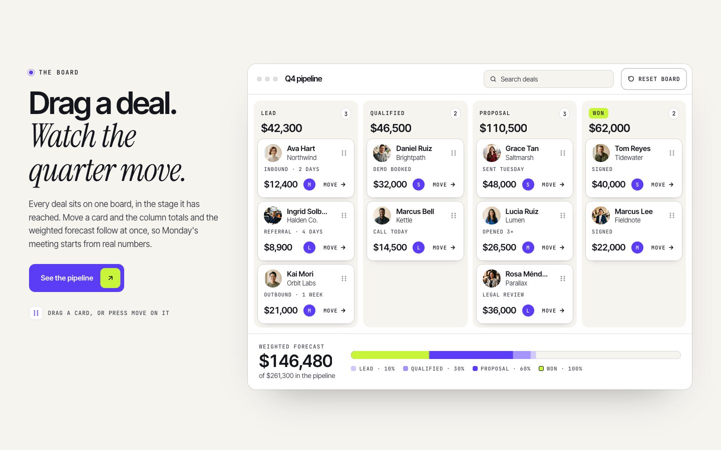 Leadline Framer template — screens 2 of 3