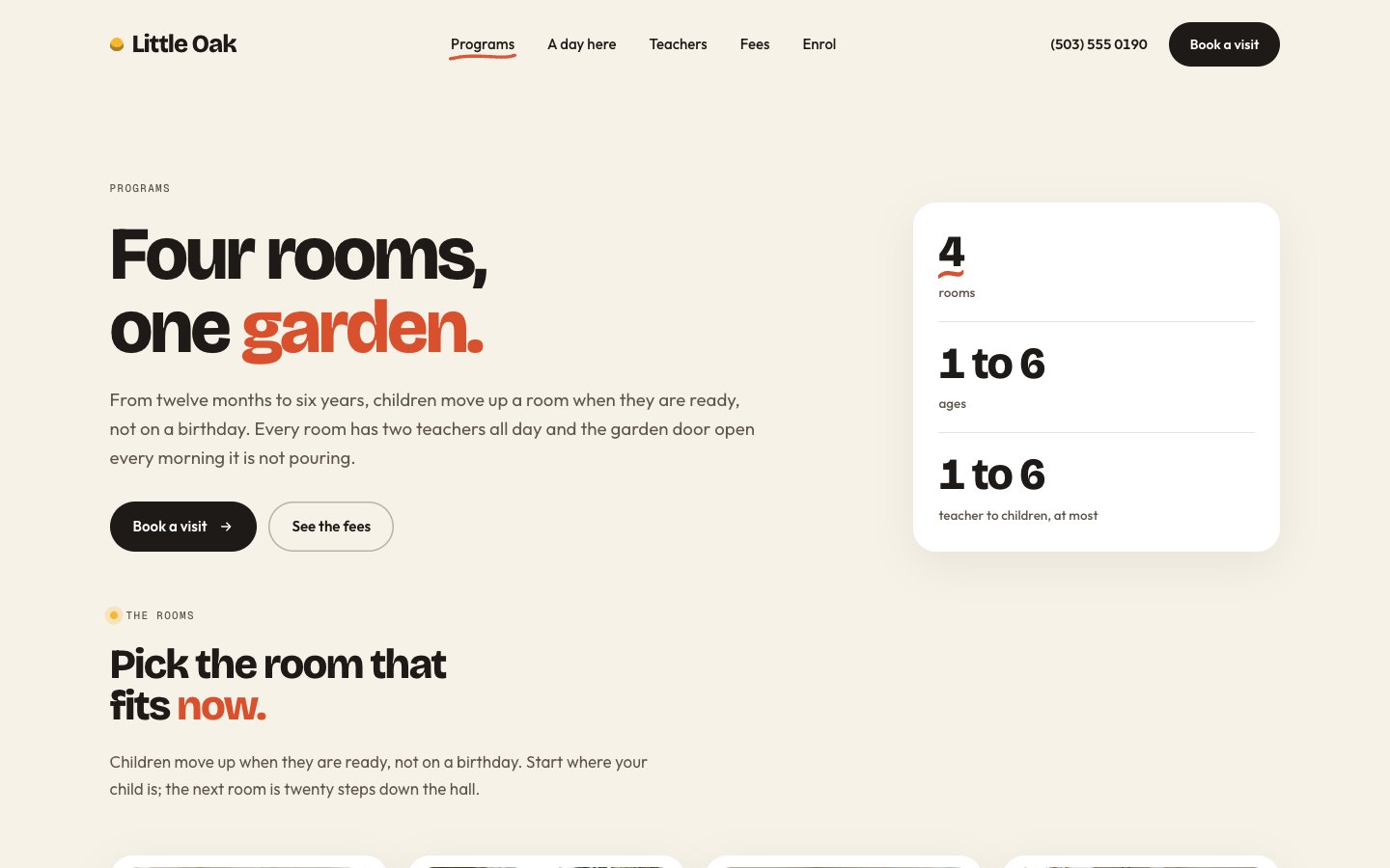 Little Oak Framer template — screens 1 of 3