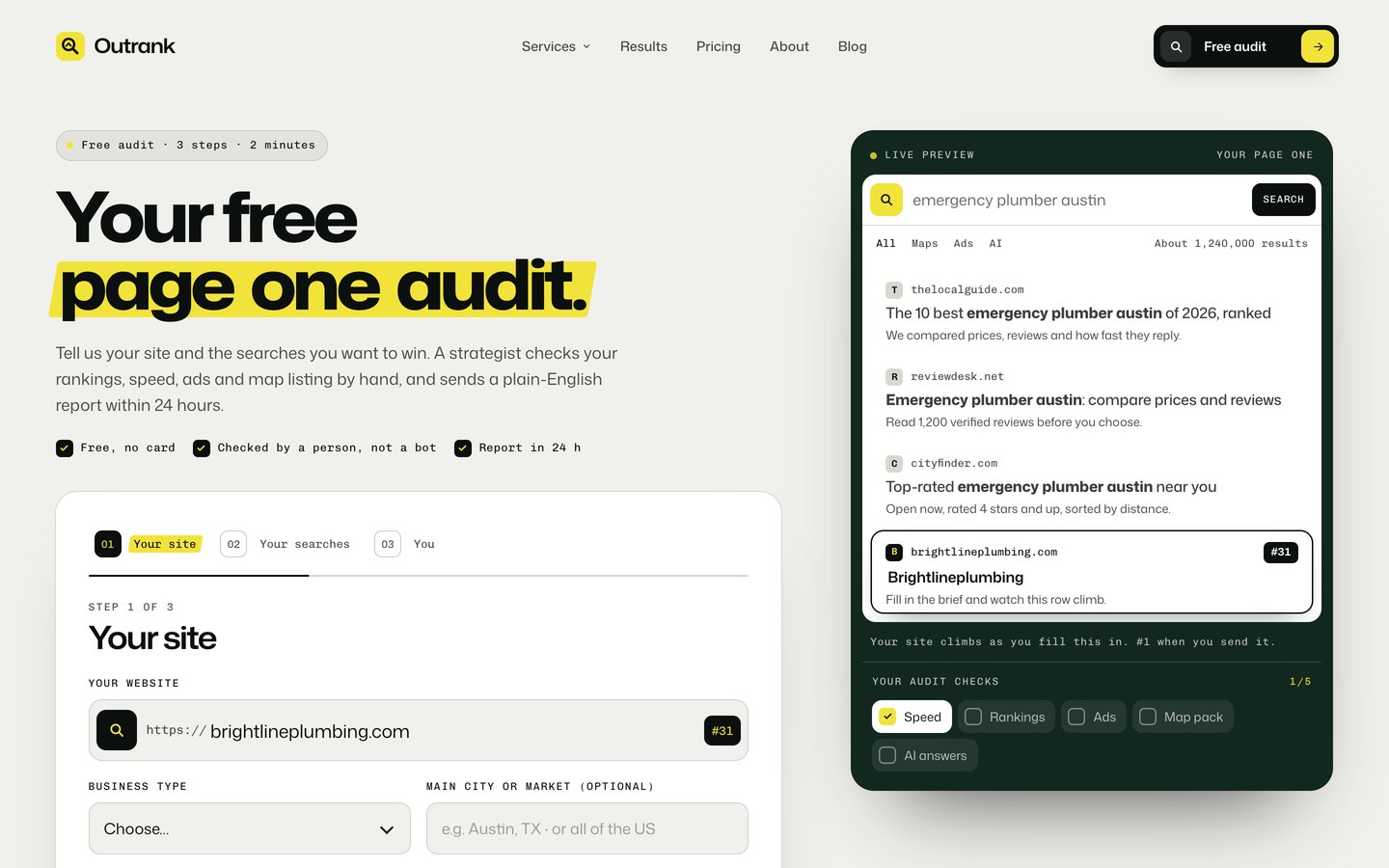 Outrank Framer template — screens 3 of 3