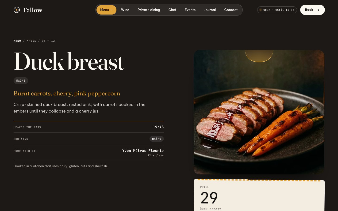 Tallow Framer template — screens 3 of 3