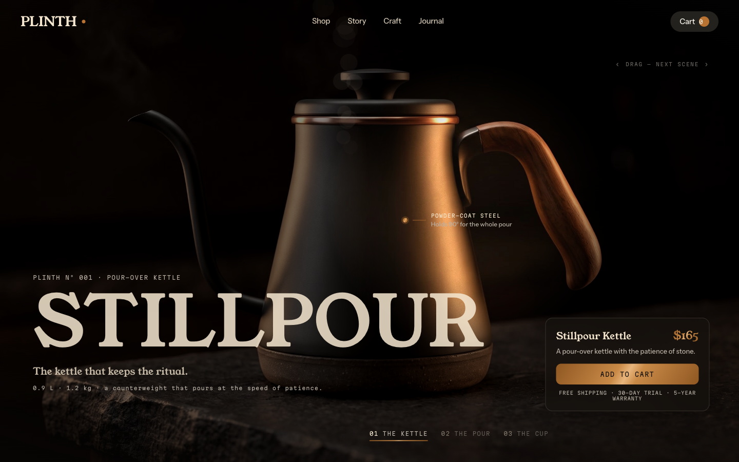 PLINTH — Ecommerce Framer template