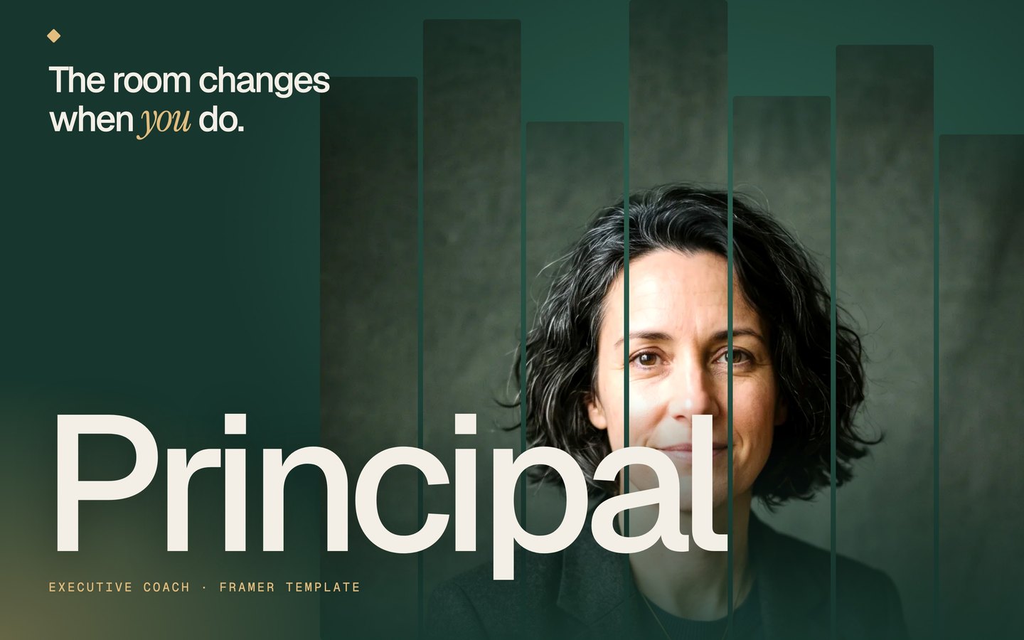 PRINCIPAL — Executive & leadership coach Framer template, home page on desktop
