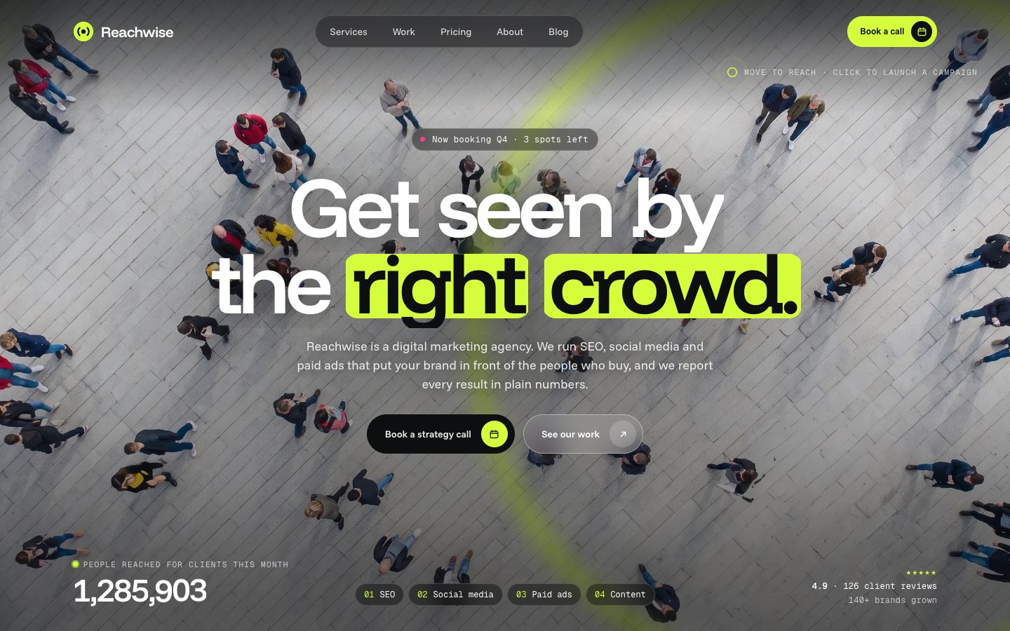 Reachwise — Social Media Studio Framer template